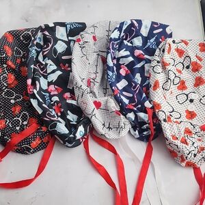 Colorful Kids Hair Bonnets Set